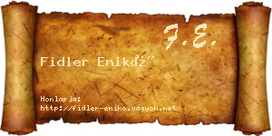 Fidler Enikő névjegykártya