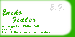 eniko fidler business card